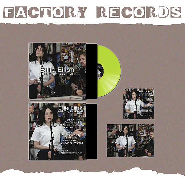 Billie Eilish - NPR Tiny Desk Concert Live (Bootleg) - LP + Pôster