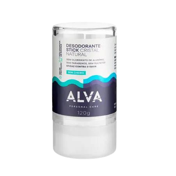 Desodorante Cristal Stick Vegano 120g Alva