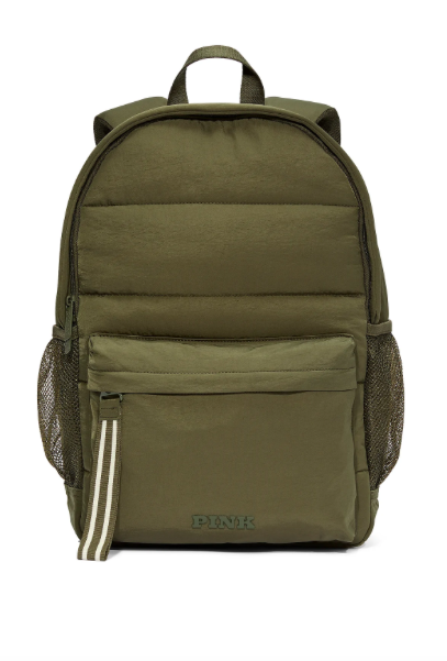 Mochila PINK Verde - QUILTED PUFFER BACKPACK