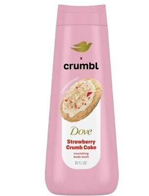 Dove Crumbl  Body Wash Strawberry Crumb Cake, 20 oz
