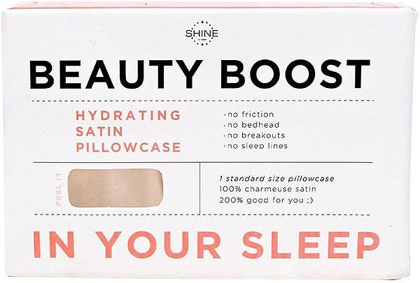 Shine Beauty Boost Hydrating Satin Pillowcase ROSE Standard 20 in x 30 in