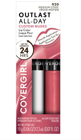 CoverGirl Outlast All-Day Lip Color with Top Coat , Medium Cool Food Moyen