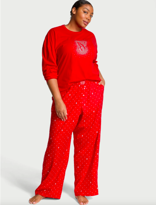 Pijama Conjunto de flanela manga comprida Victoria;s Secret - Tamanho M