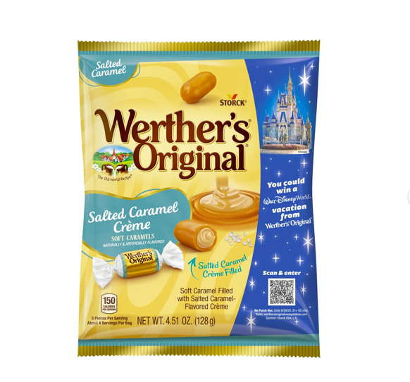 Caramelos macios com creme de caramelo salgado original da Werther