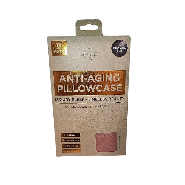 Fronha antienvelhecimento para dormir de luxo - beleza atemporal - PACOTE c/2 - Cor:  Champagne