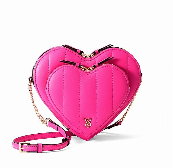 Bolsa Crossbody Em Forma de Coração Rosa Victoria's Secret