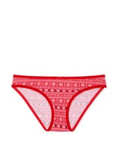 Victorias Secret - Calcinha Victoria's Secret Vermelho- L Terciopelo Borde Algodón Bikini Panty