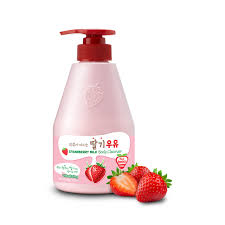 WELCOS KWAILNARA Strawberry Milk Body Wash – Korean Body Cleanser 560g