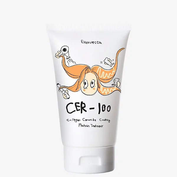 Elizavecca CER-100 Tratamento Proteico com Colágeno e Ceramidas - Máscara Capilar 100ml
