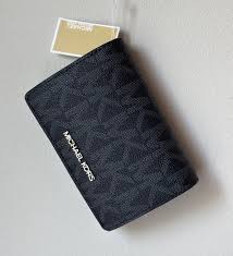 Carteira Michael Kors Jet Set MK Logo Bipartida Couro