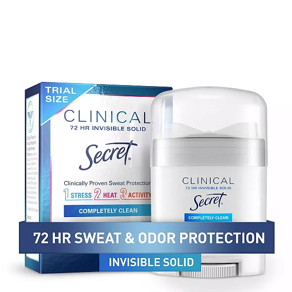 Desodorante sólido Secret Clinical  para mulheres - Aroma fresco - Travel Size