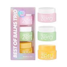 Banila Co, Trio Best of Balms, Bálsamos de Limpeza Clean it Zero, Pacote com 3 Unidades, 25 ml Cada
