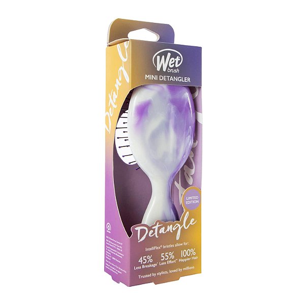Mini Escova de Cabelo Wet Brush® Limited Edition - Lilás marmorizada