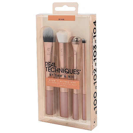 Kit de Pincéis Real Techniques Prep + Prime (4 Produtos)