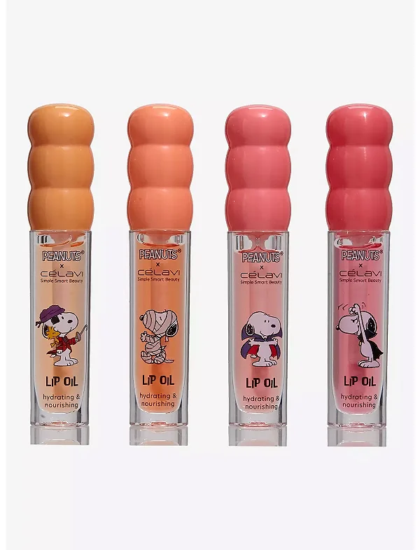 Célavi Peanuts Snoopy Boo-Licious Lip Oil Com 4 + Chaveiro