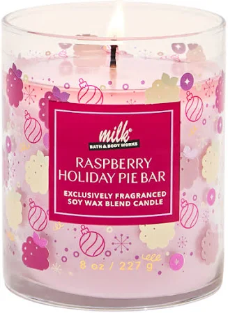 Raspberry Holiday Pie Bar Vela 1 Pavio - Bath and Body works