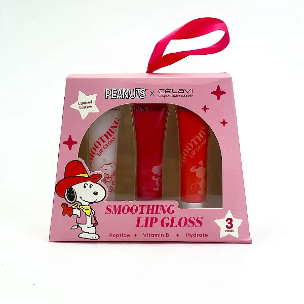 Kit Lip Gloss Snoopy com 3 unidades Célavi