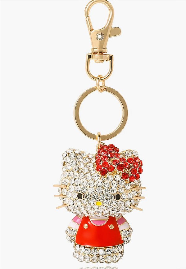 Chaveiro com strass 3D Hello Kitty