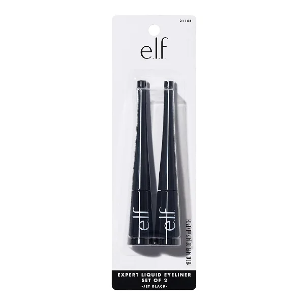 Delineador e.l.f. Expert Liquid Liner Set of 2, Jet Black