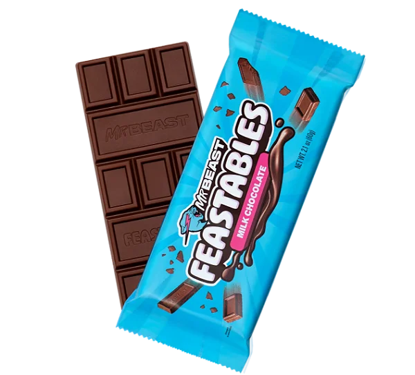 Chocolate Mr Beast Feastable Milk Chocolate Ao Leite 60g