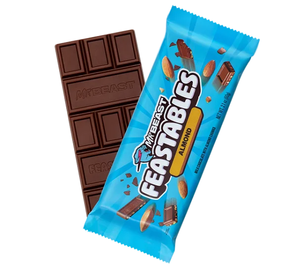 Feastables MrBeast Almond Chocolate Bar, (60g)