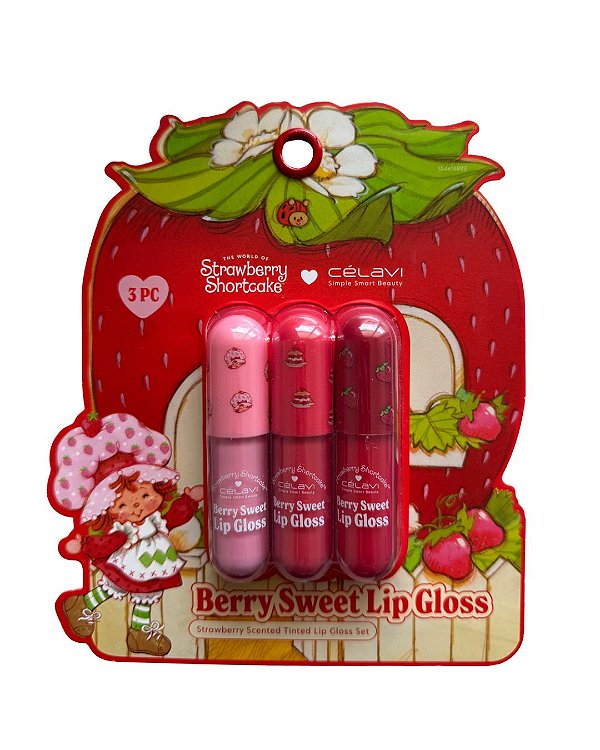Gloss Moranguinho Com sabor e cor com 3 - Célavi