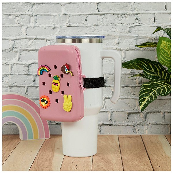 Bolsa lateral Joie Groovy Tumbler com pingentes Rosa