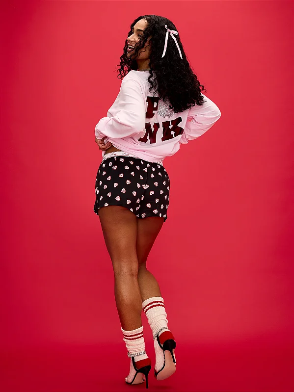 Shorts de pijama boxy Silky Sleep by Pink - Victória's Secret