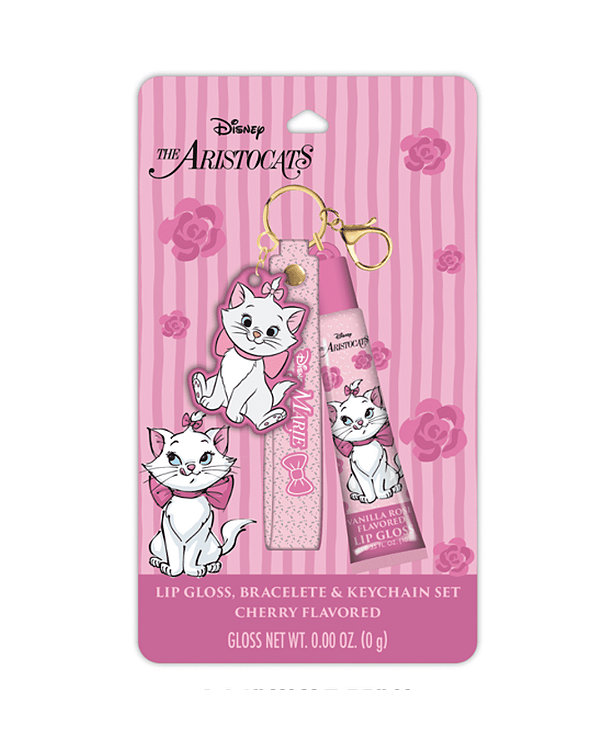 Kit Aristocats Marie Lip Gloss, Bracelet & Keychain Set