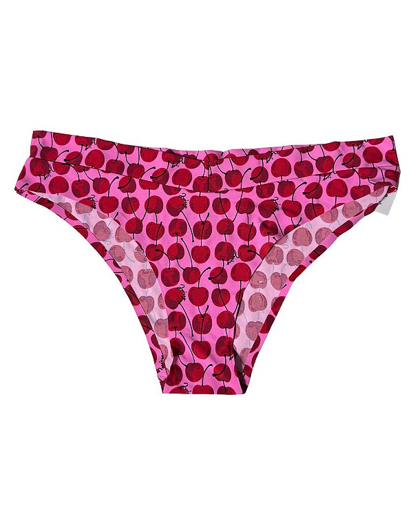 K Calcinha Juicy Couture Sem costura estampa de Cerejas - Tam: G