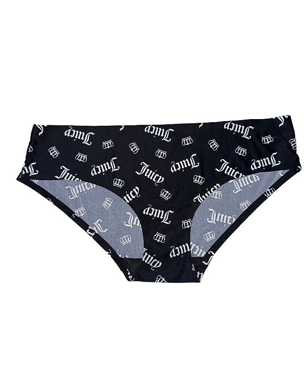 K Calcinha Juicy Couture Sem costura Cor Preta monogramada - Tam: G