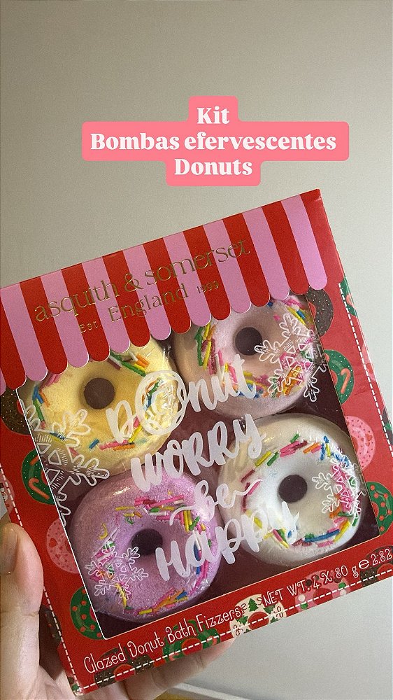 Bomba Efervescente Para Banheira Donut com 4 unidades
