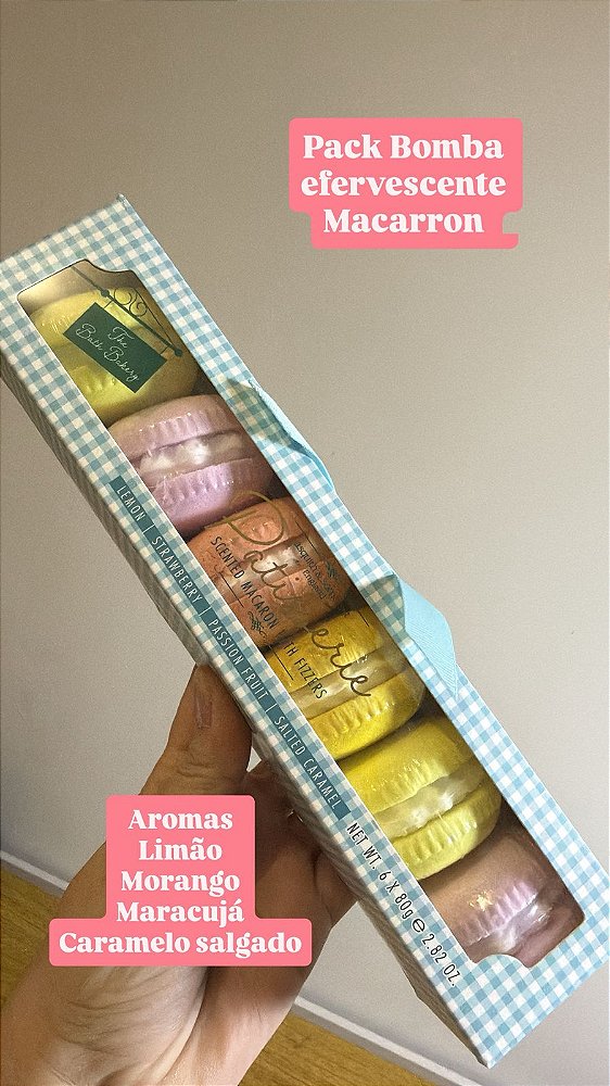 Bomba Efervescente Para Banheira Patisserie Macaron (UNIDADE)
