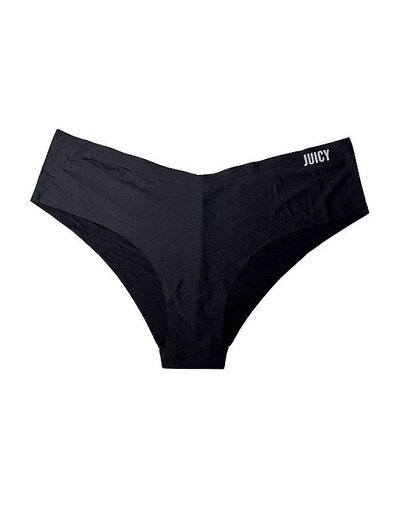 K Calcinha Juicy Couture sem costura Cor Preto - Tam: G