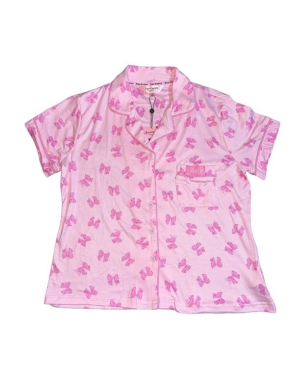 Pijama Trio de Algodão Juicy Couture Rosa