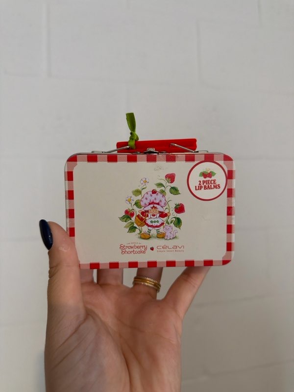Conjunto de Lip Balm Moranguinho na maleta com 2 unidades
