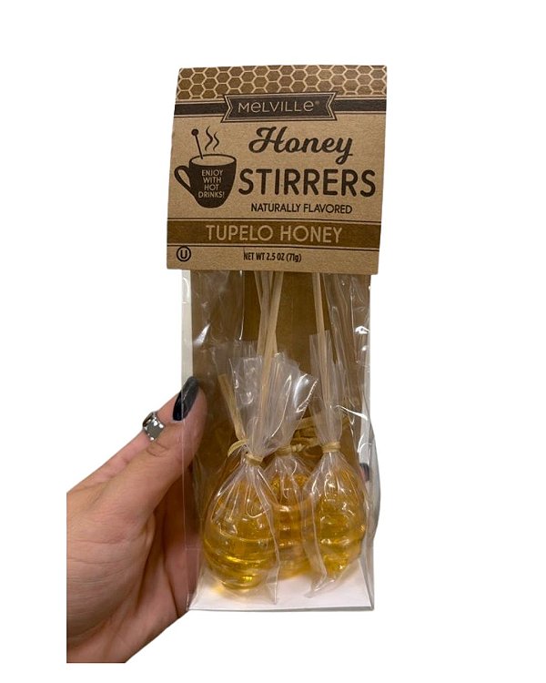 Colheres de mel de tupelo MelVille com 5 unidades