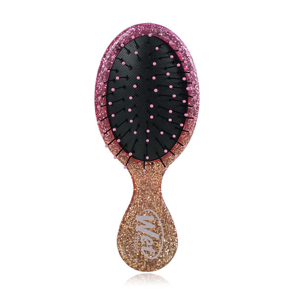 Mini escova desembaraçadora de cabelo Wet Brush, edição limitada Champagne Toast, rosa