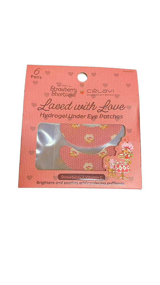 Adesivos de hidrogel Moranguinho para a área dos olhos Laced With Love - Morango + Vitamina C