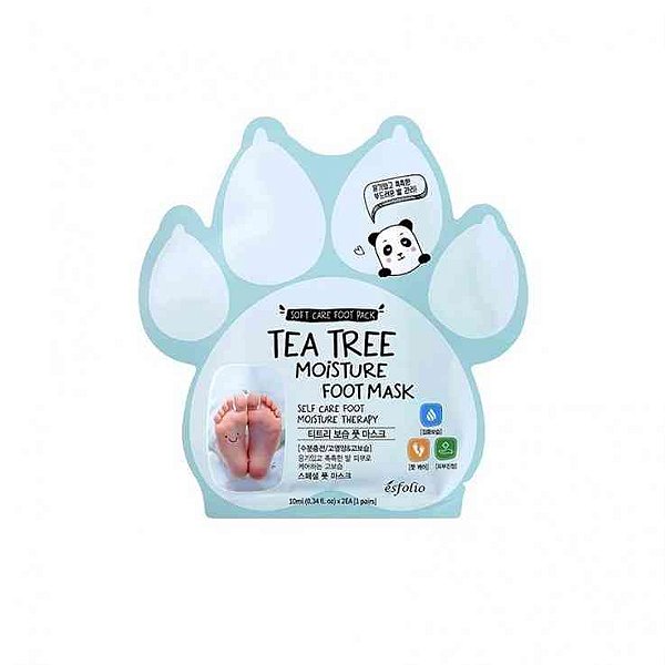 Máscara hidratante para os pés Esfolio Tea Tree