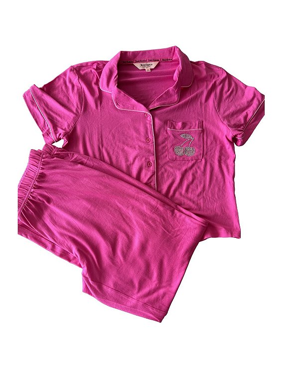 Pijama em Strass Juicy Couture Fúcsia - Tam: M