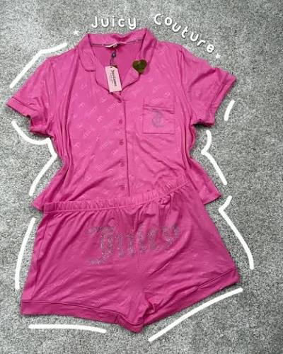 Short Doll Juicy Couture Rosa Pink Monogramado