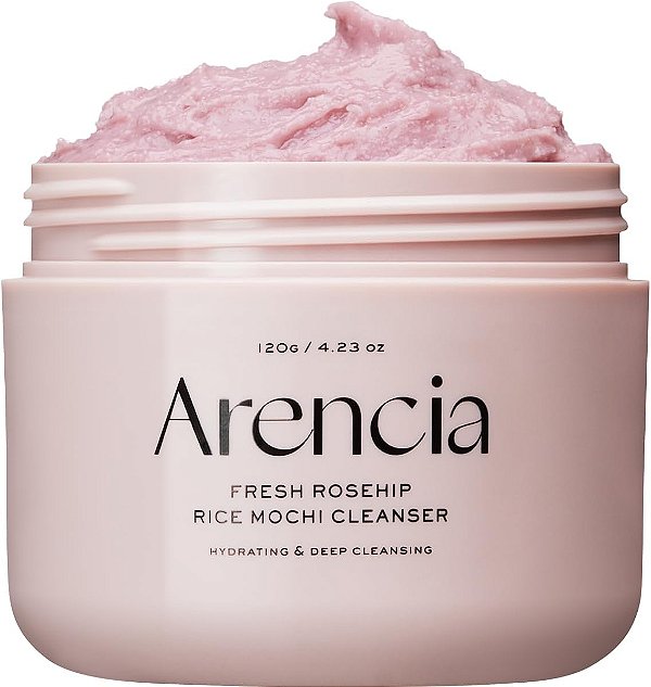 Arencia Rosehip Brightening Rice Mochi Face Cleanser & Daily Scrub - 120G