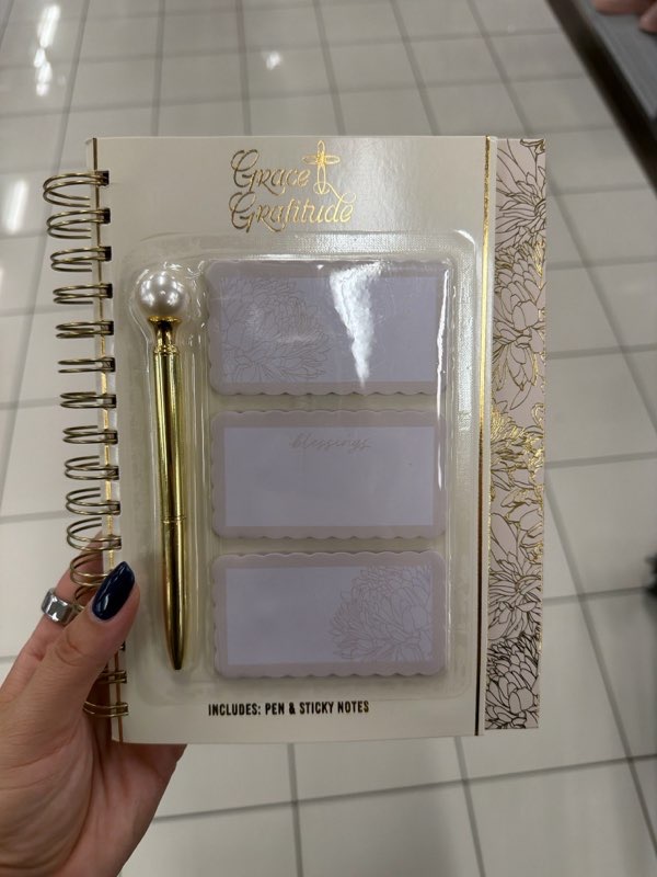 Kit Caderno + Caneta + Bloco adesivo Dourados