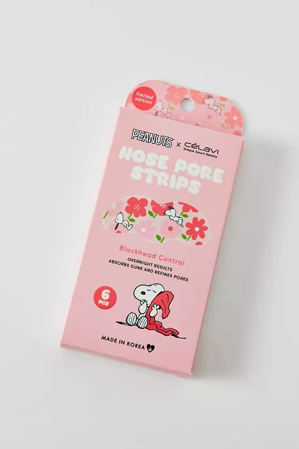 Conjunto de tiras para remover poros do nariz Célavi X Peanuts Snoopy - 6 Unidades