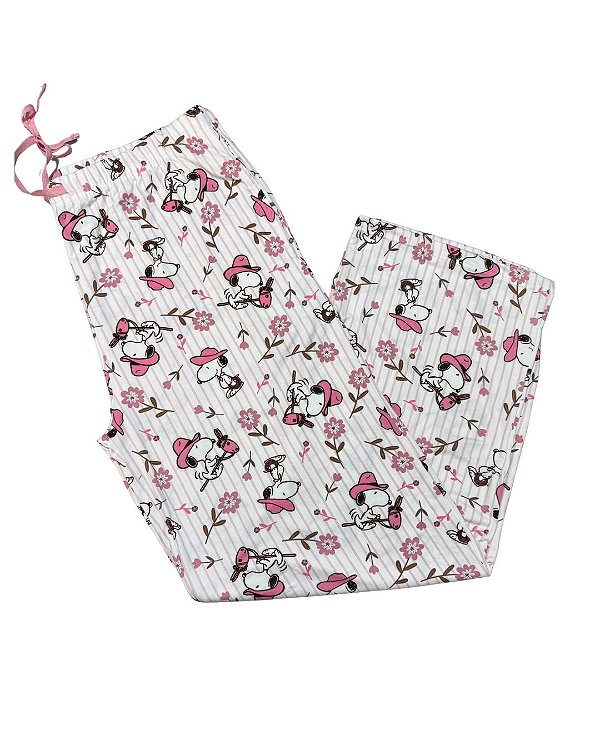 Calça de algoão Snoopy - Tam: XG