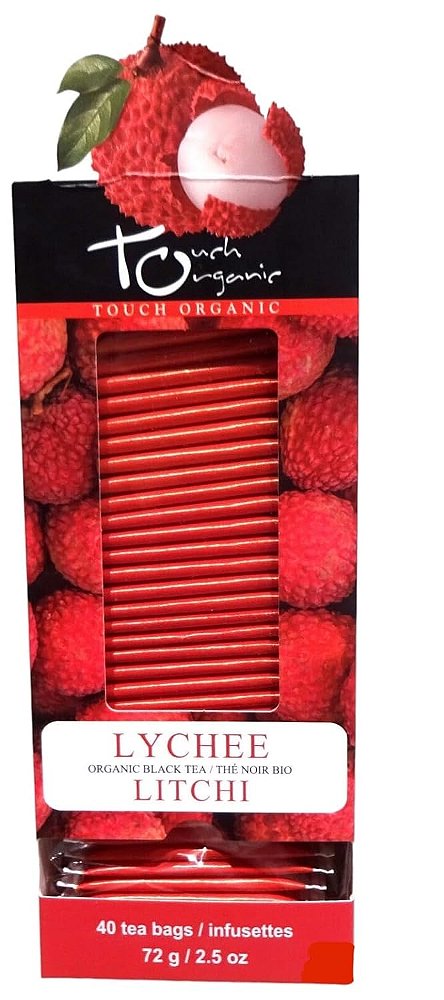 Chá preto de lichia orgânico Touch, 40 sachês