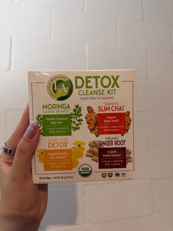Chá Lifestyle Awareness Detox Cleanse Kit com 40 sachês