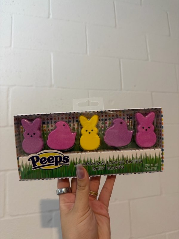 5 Bombas de Banho Peeps Aromatizadas com Marshmallow - 120g