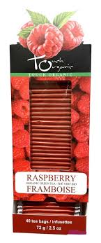 Chá verde orgânico Touch sabor framboesa, 40 sachês de 70g